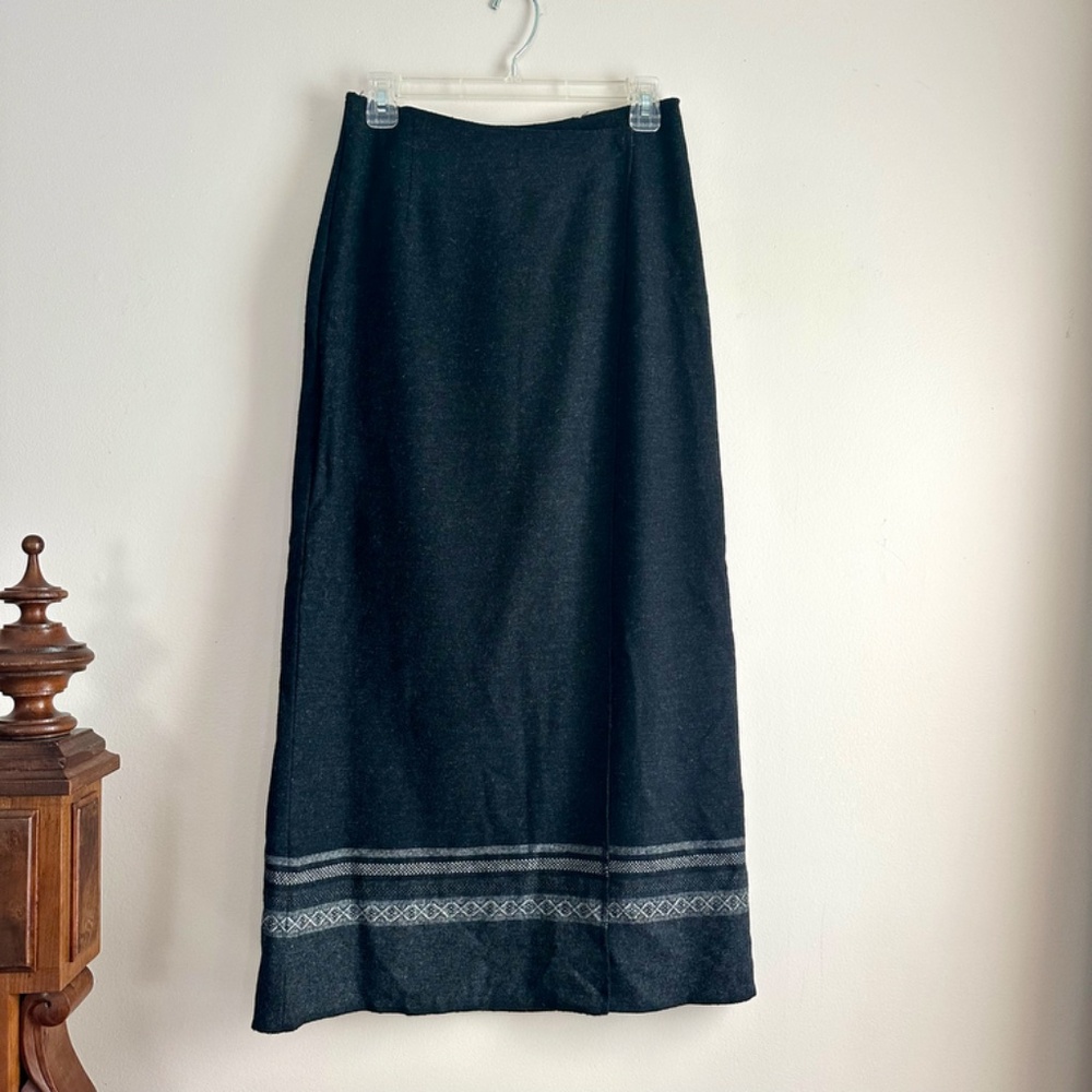 Eddie Bauer • Wool Blend Wrap‎ Maxi Skirt
